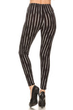 Black Rustic Pinstripe Plus Size