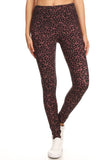 High Waist Pink Speckle Leopard