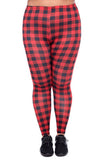 Checked Brushed Graphic Plus Size