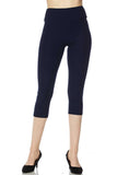 Buttery Soft 5 Inch High Waist Basic Solid Capri