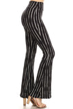 Black Pinstripe Bell Bottom