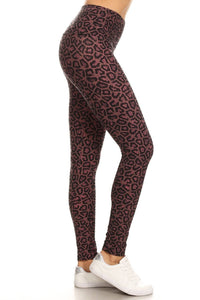 High Waist Pink Speckle Leopard