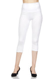 Buttery Soft 5 Inch High Waist Basic Solid Capri